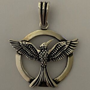 925 Sterling silver eagle unisex pendant